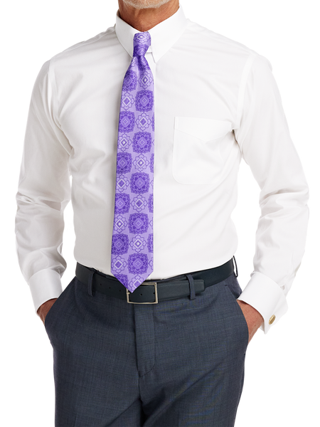 White Patterned Dress Shirts