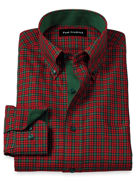 Red Plaid Dress Shirts