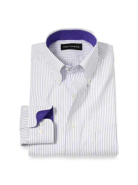 Purple Striped Dress Shirts