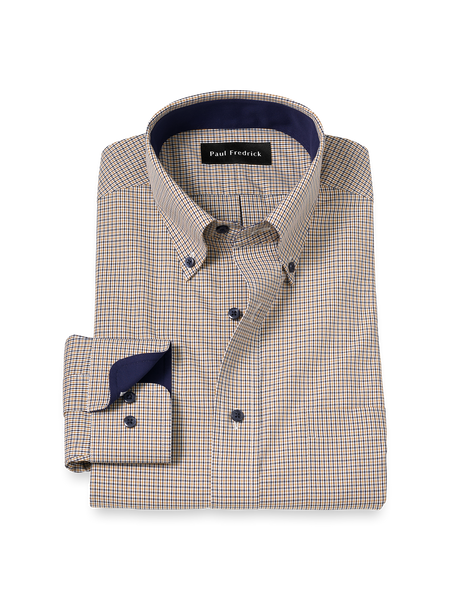 Brown Check Dress Shirts