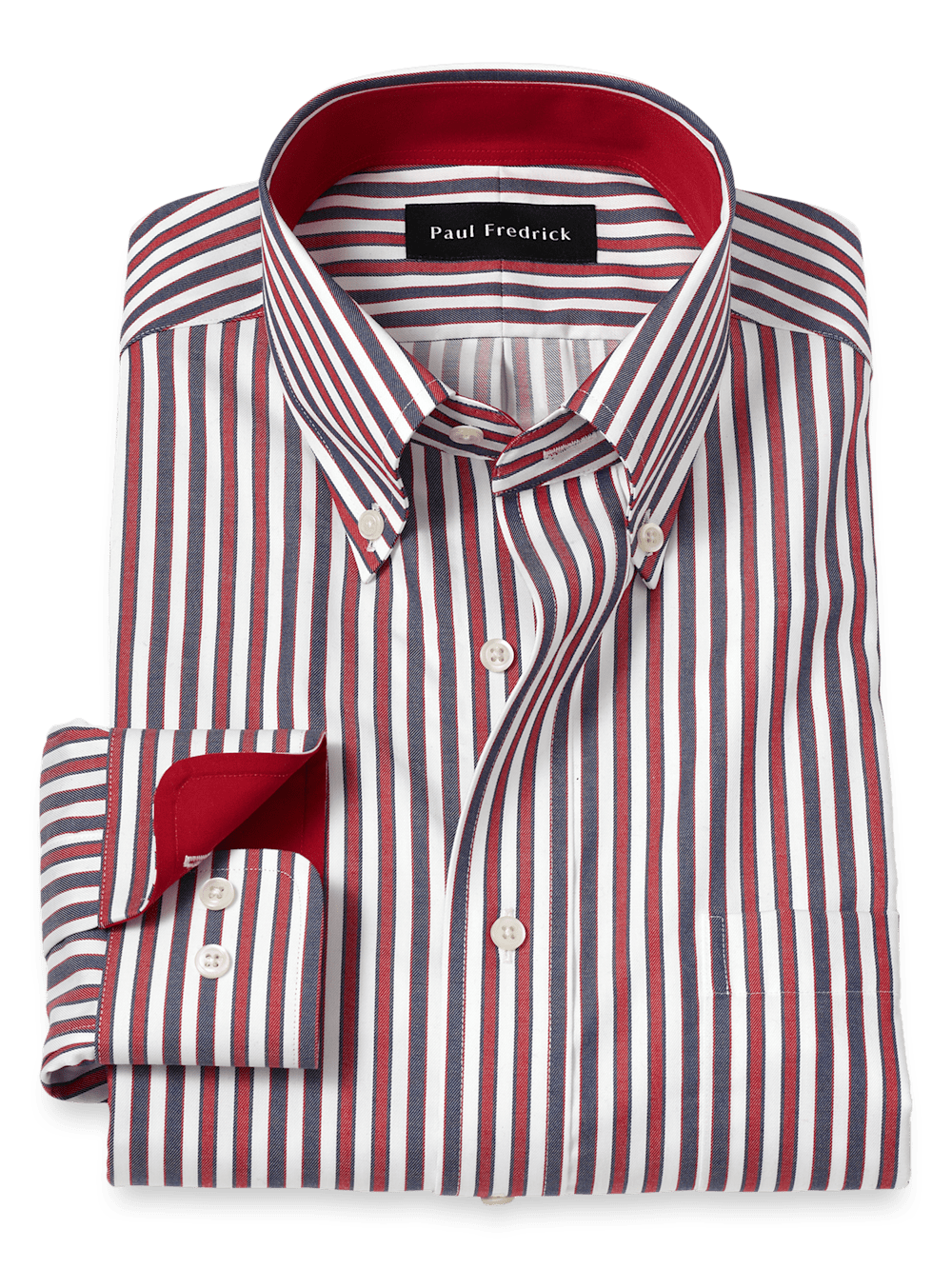 Red and White Striped Dress Shirts
