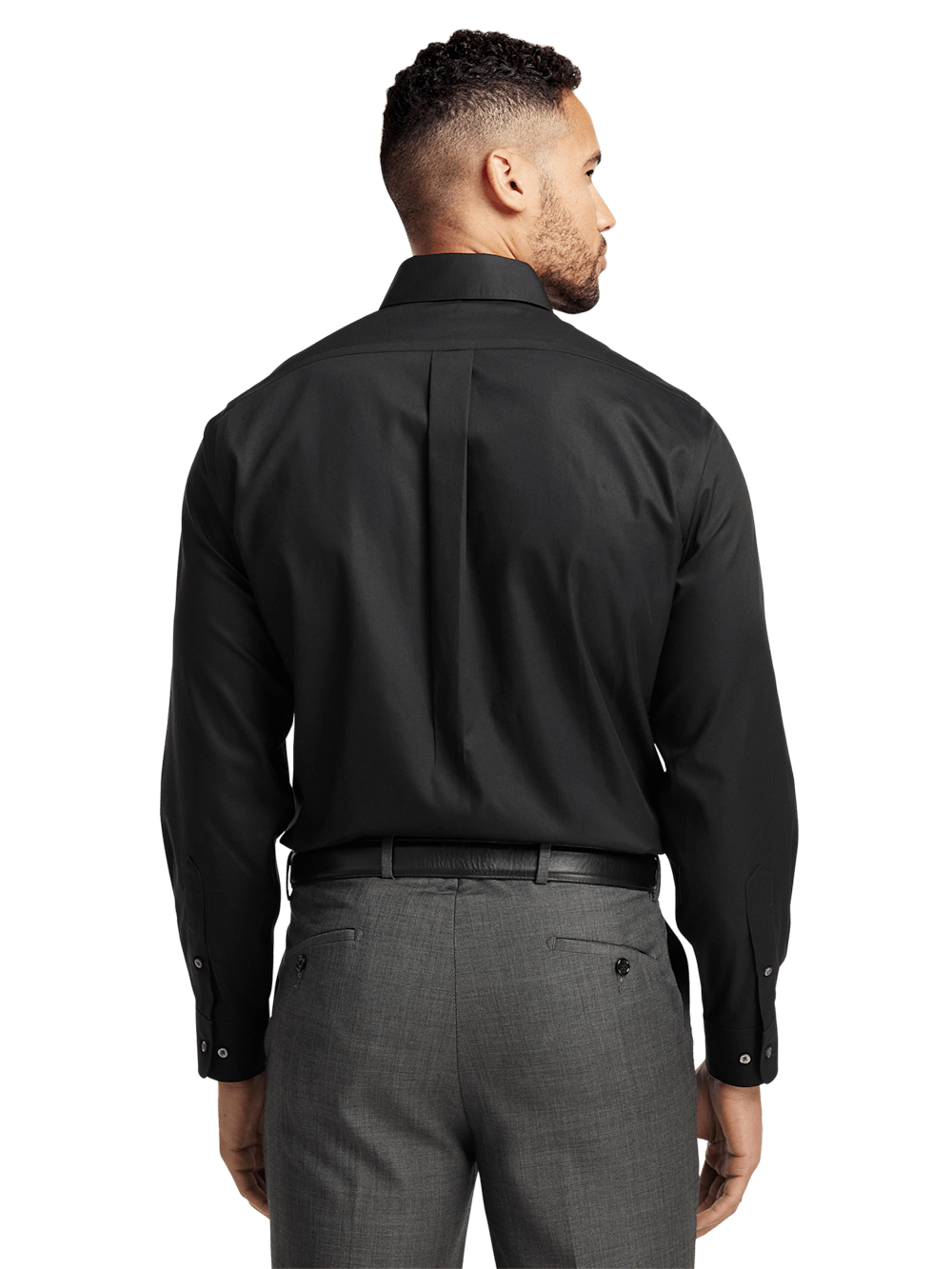 Alternate Image of Non-iron Cotton Pinpoint Solid Button Down Collar Dress Shirt-4