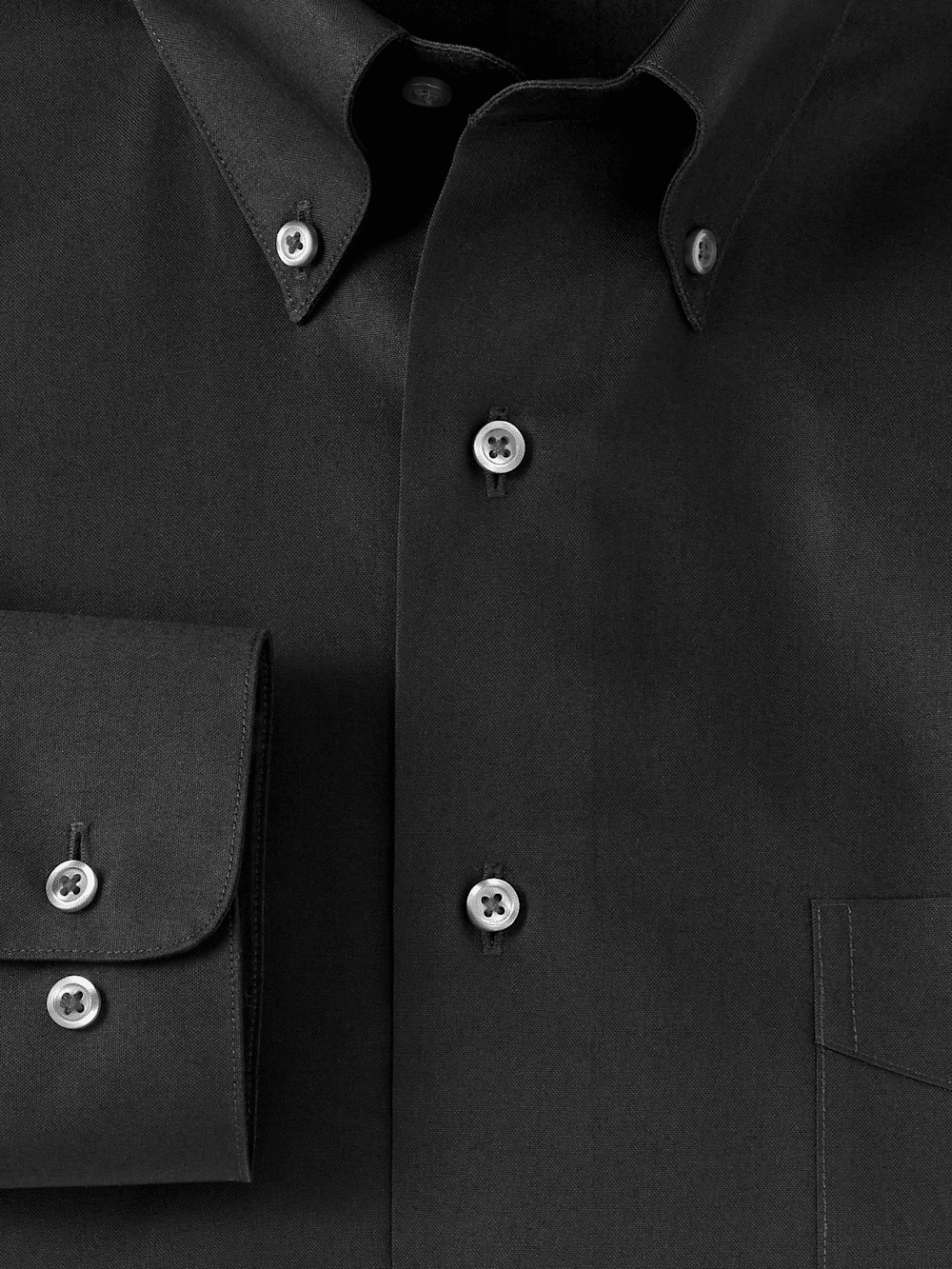 Alternate Image of Non-iron Cotton Pinpoint Solid Button Down Collar Dress Shirt-5