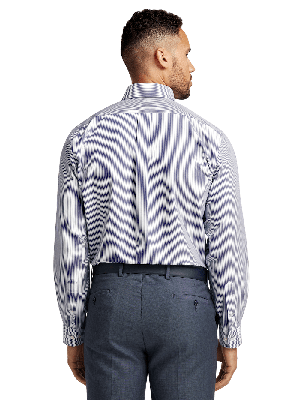 Alternate Image of Non-iron Cotton Pinpoint Solid Button Down Collar Dress Shirt-4