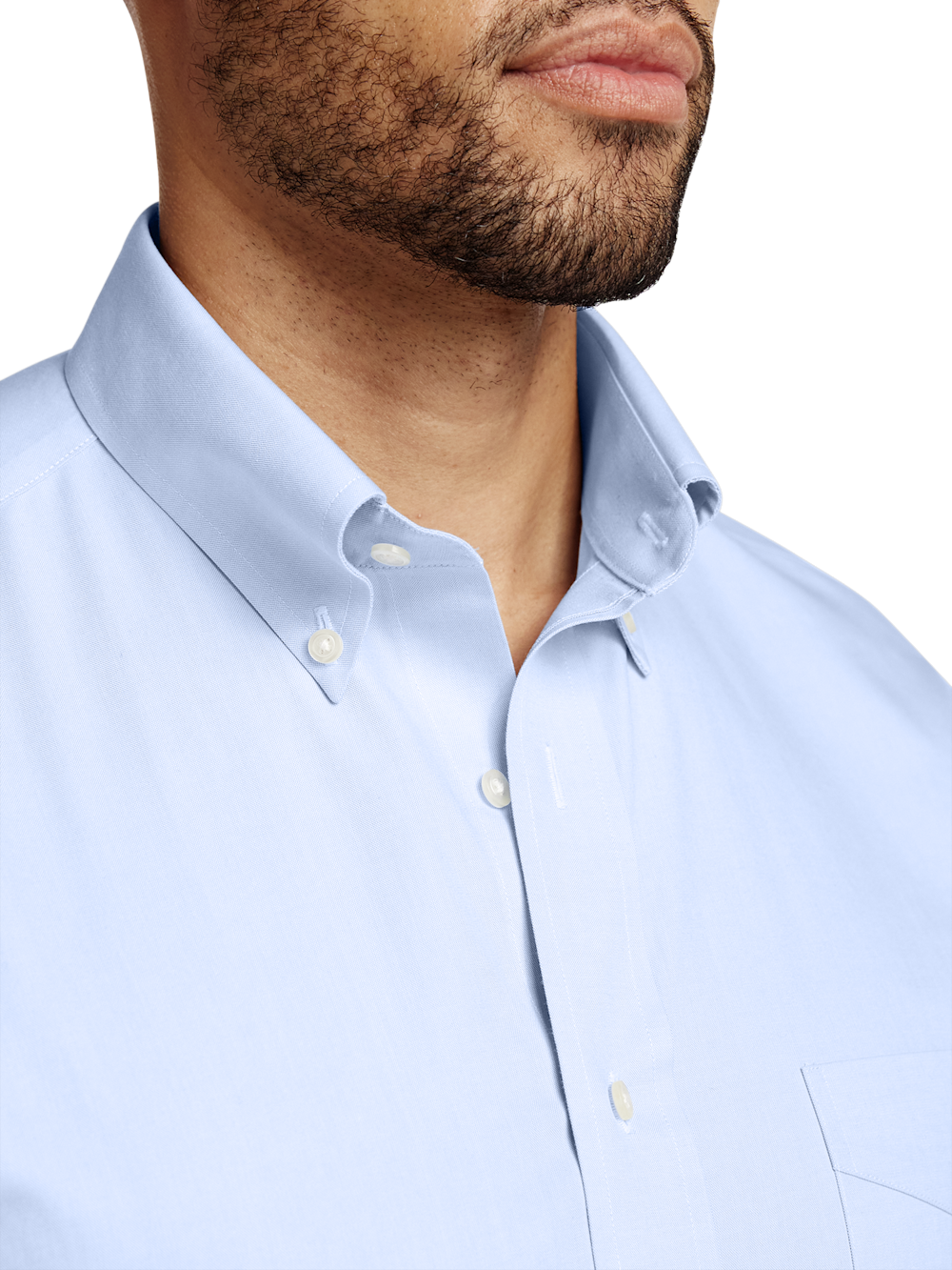 Alternate Image of Non-iron Cotton Pinpoint Solid Button Down Collar Dress Shirt-2