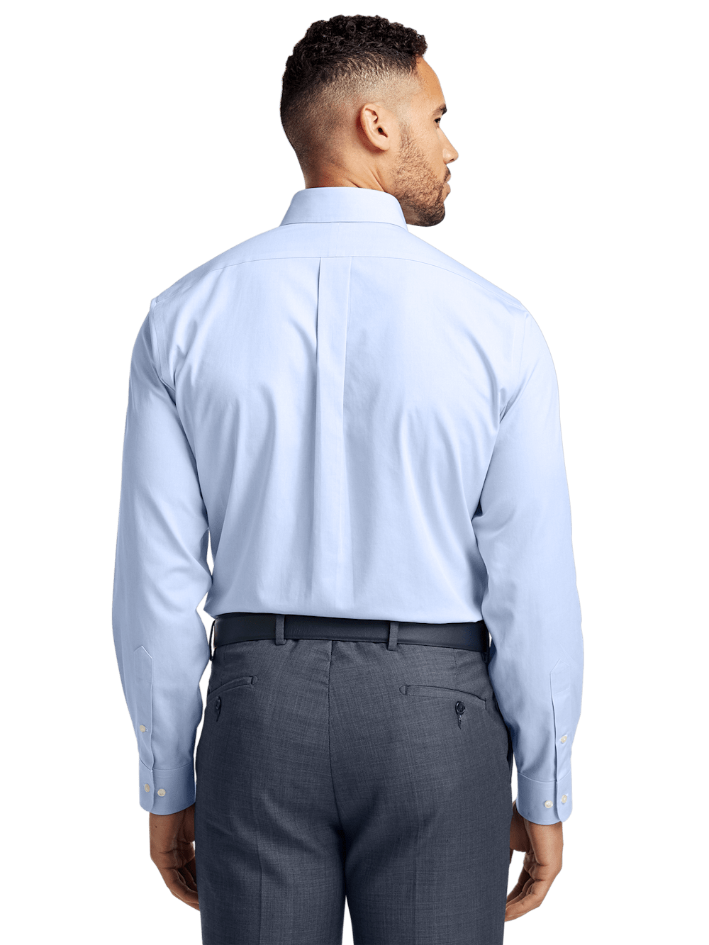 Alternate Image of Non-iron Cotton Pinpoint Solid Button Down Collar Dress Shirt-4