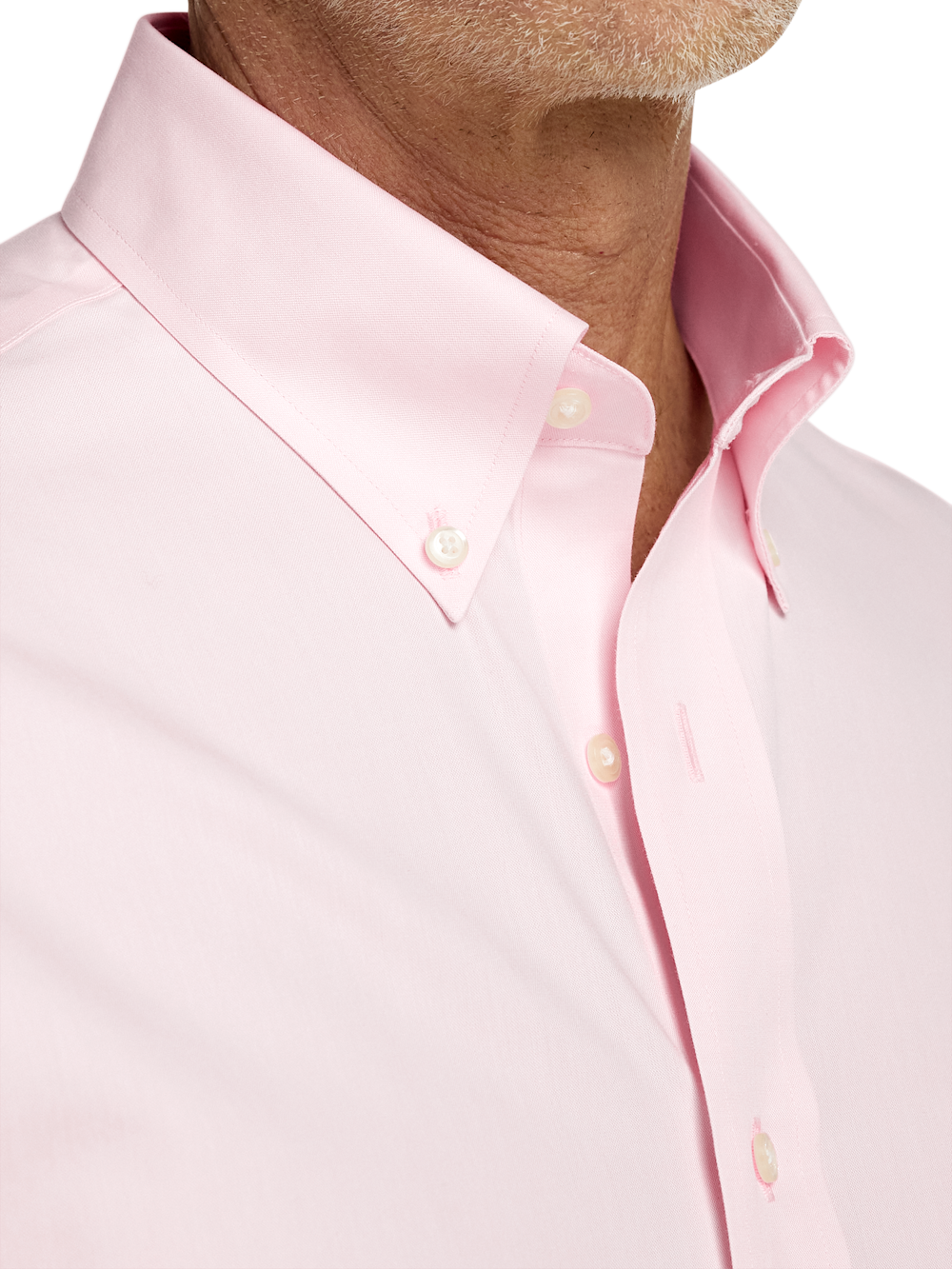 Alternate Image of Non-iron Cotton Pinpoint Solid Button Down Collar Dress Shirt-2