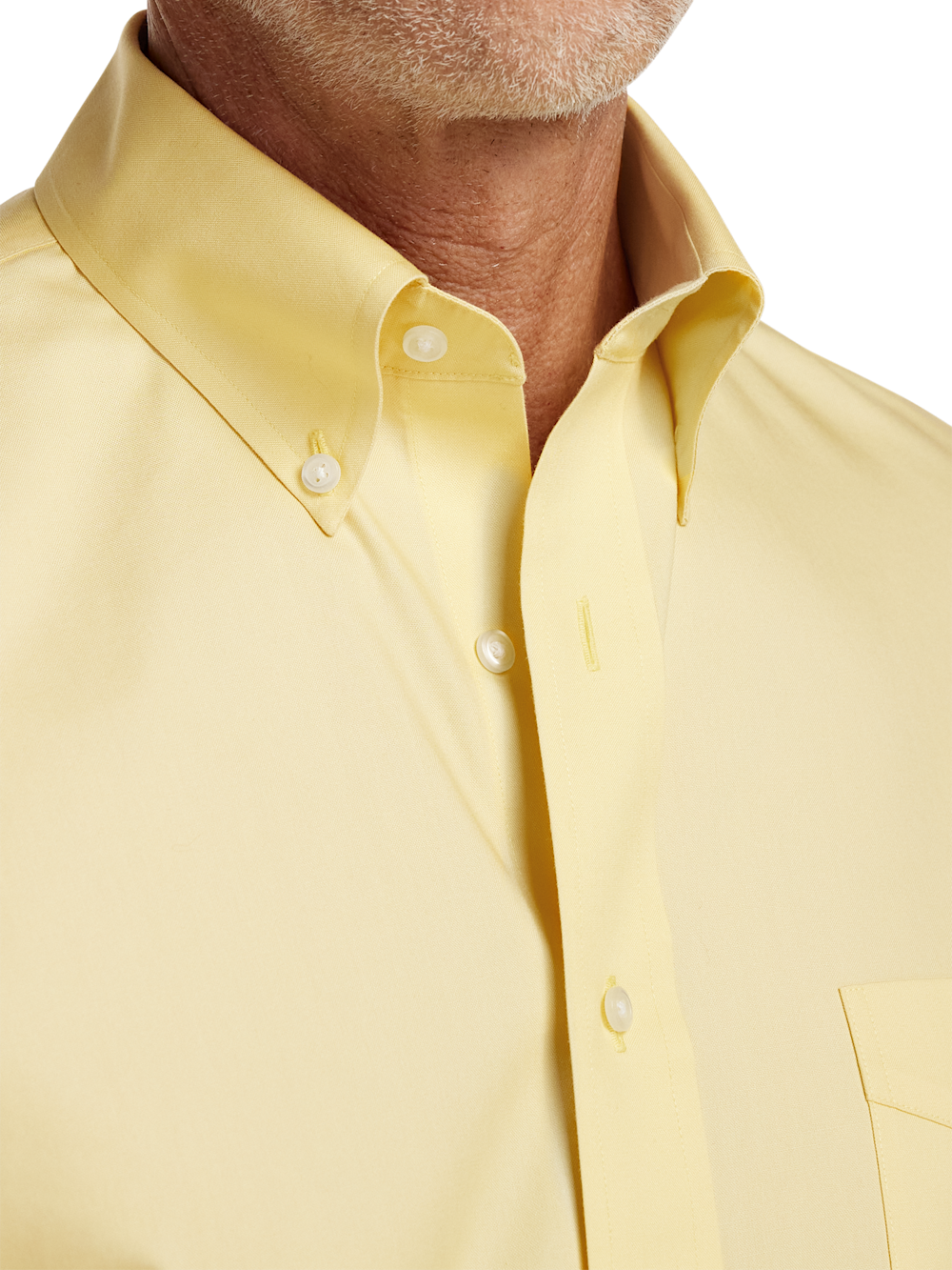 Alternate Image of Non-iron Cotton Pinpoint Solid Button Down Collar Dress Shirt-2