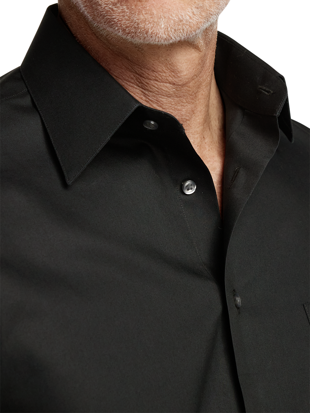 Alternate Image of Non-iron Cotton Pinpoint Solid Point Collar Dress Shirt-2