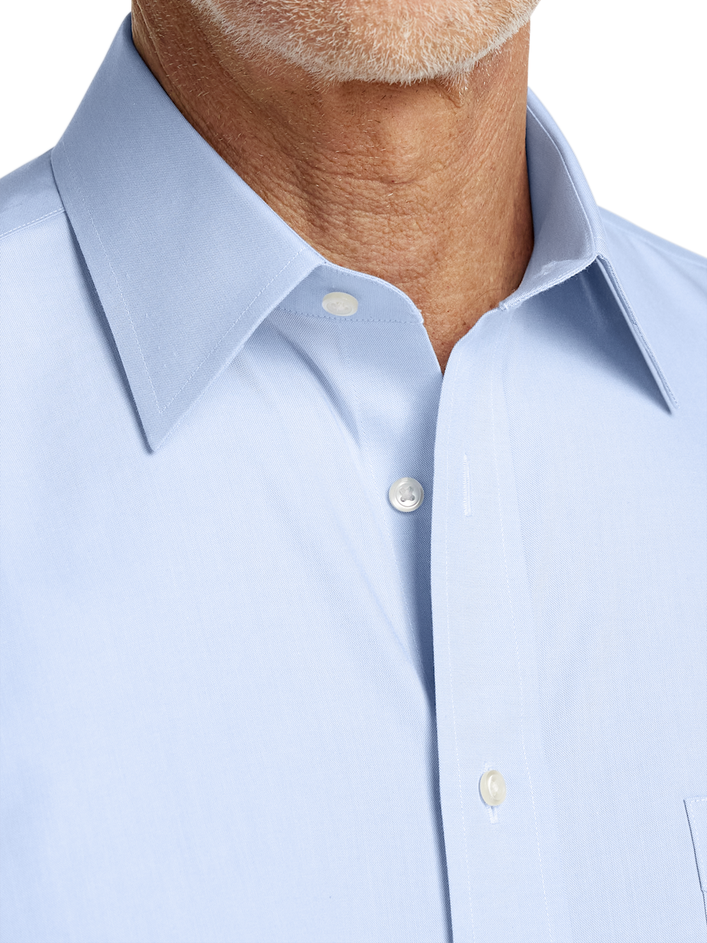 Alternate Image of Non-iron Cotton Pinpoint Solid Point Collar Dress Shirt-2