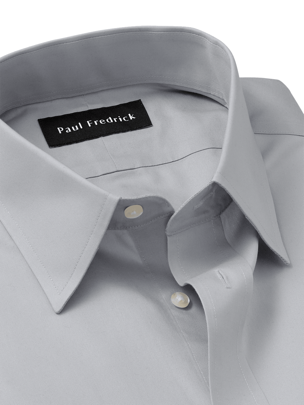 Alternate Image of Non-iron Cotton Pinpoint Solid Point Collar Dress Shirt-6