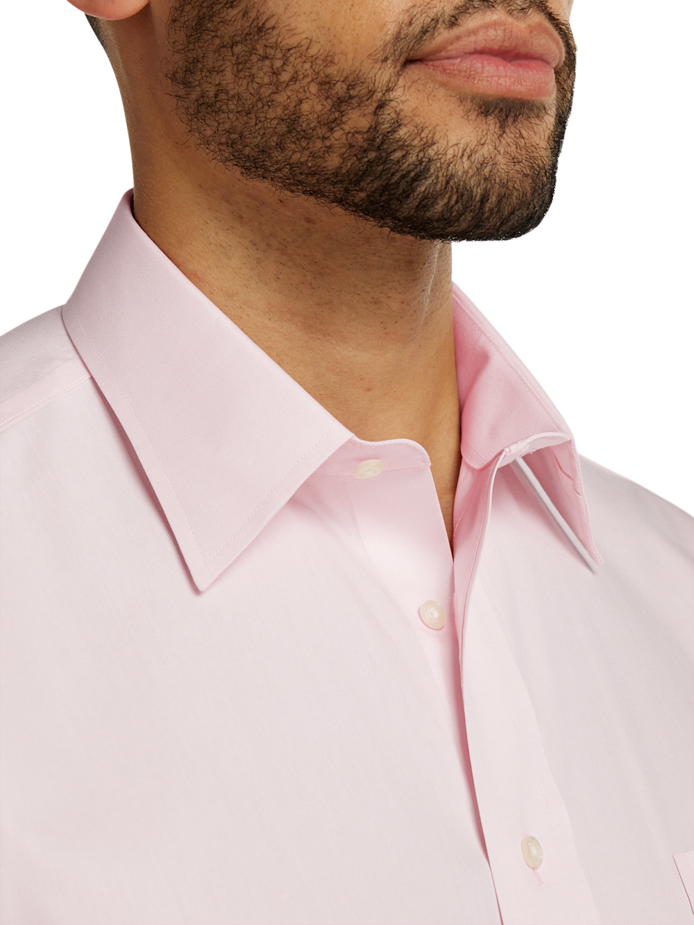 Alternate Image of Non-iron Cotton Pinpoint Solid Point Collar Dress Shirt-2