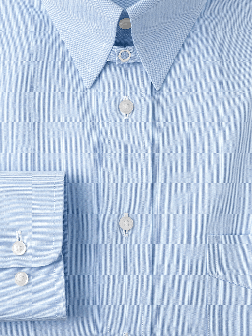 Alternate Image of Non-iron Cotton Pinpoint Solid Snap Tab Collar Dress Shirt-5