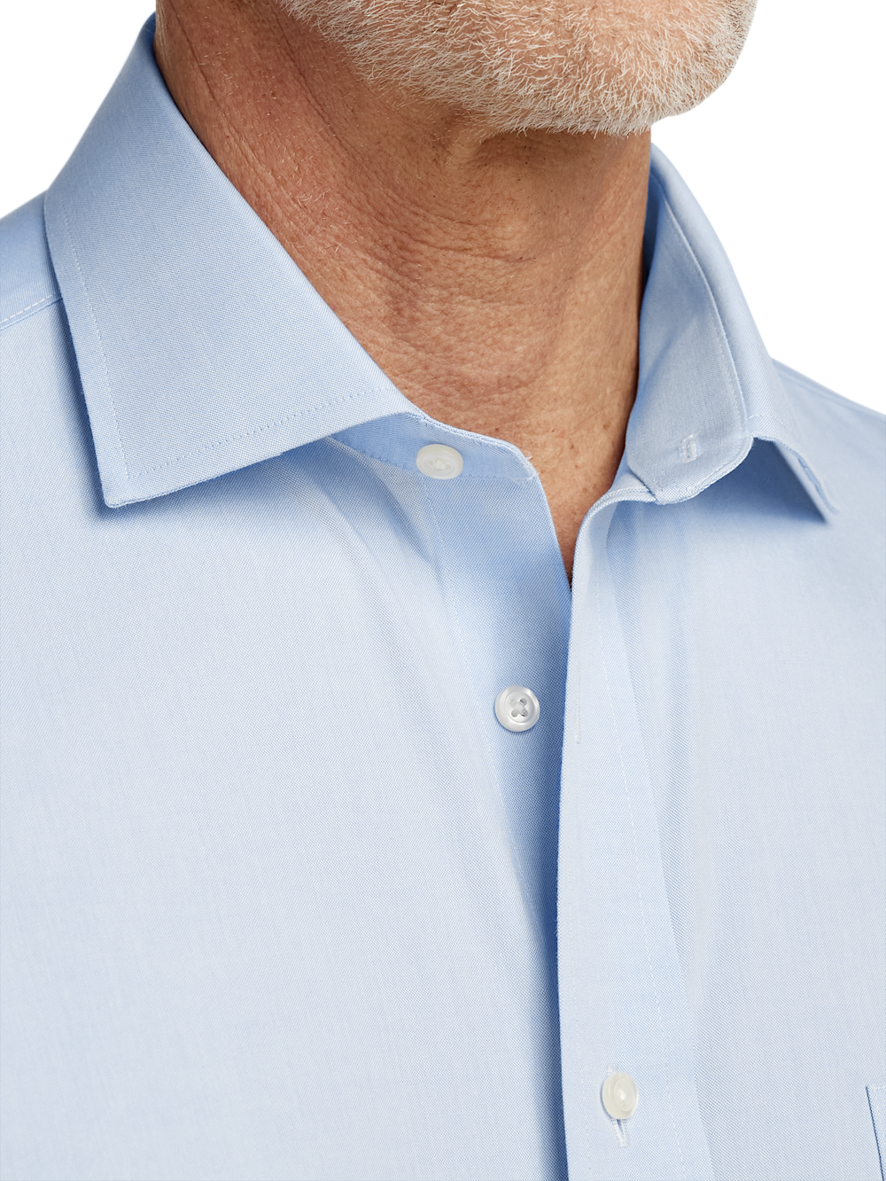 Alternate Image of Non-iron Cotton Pinpoint Solid Spread Collar Dress Shirt-2