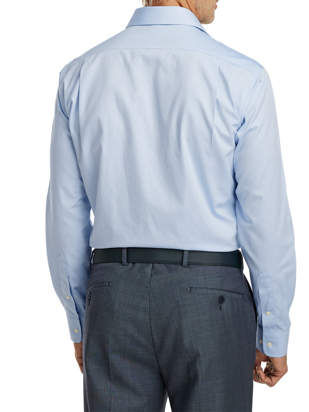 Alternate Image of Non-iron Cotton Pinpoint Solid Spread Collar Dress Shirt-4