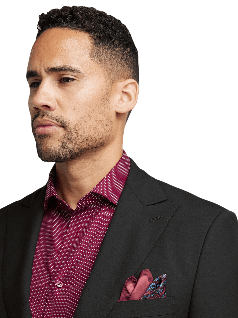 Alternate Image of Wool Stretch Bengaline Single Breasted Peak Lapel Suit-2