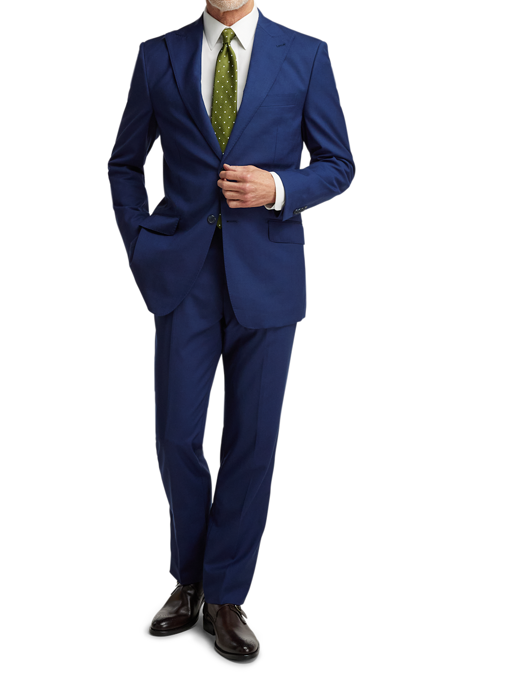 Alternate Image of Wool Stretch Bengaline Single Breasted Peak Lapel Suit-1
