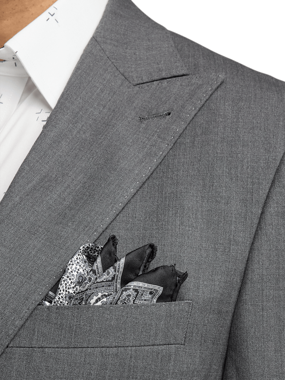 Alternate Image of Wool Stretch Bengaline Single Breasted Peak Lapel Suit-5