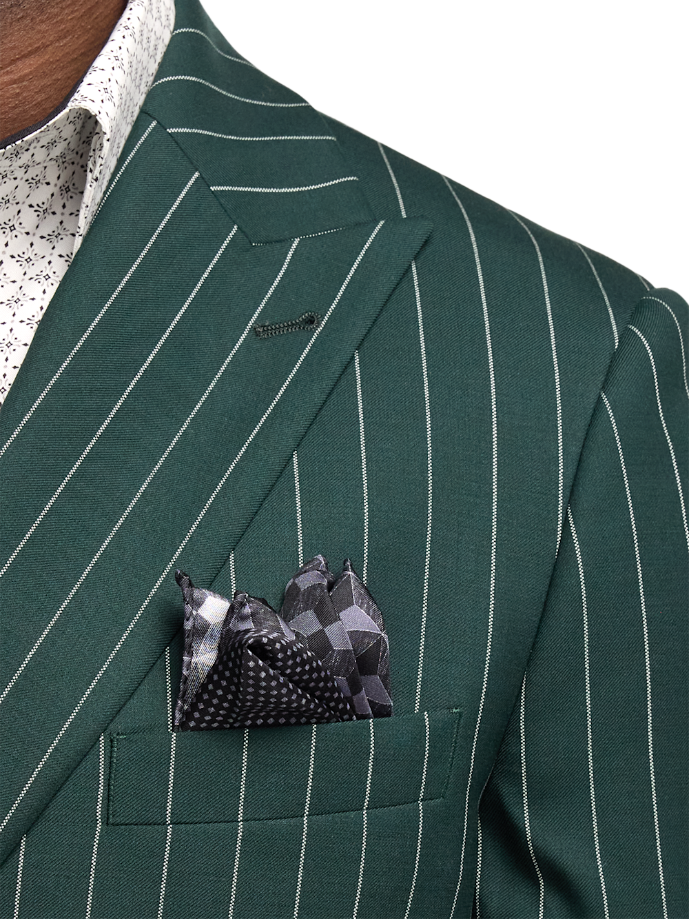 Alternate Image of Wool Stretch Stripe Double Breasted Peak Lapel Suit-5