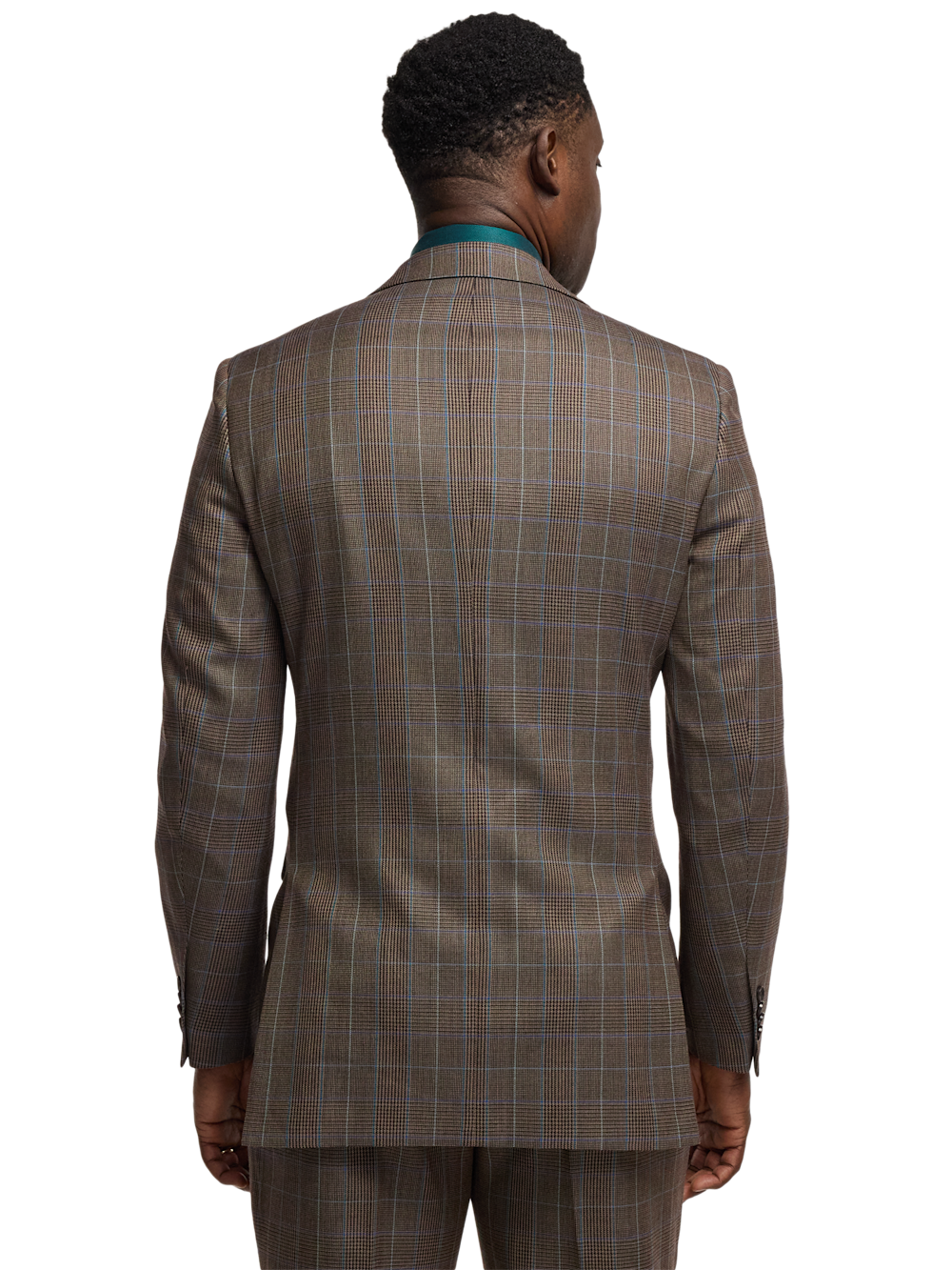 Alternate Image of Wool Blend Plaid Single Breasted Notch Lapel Suit-6