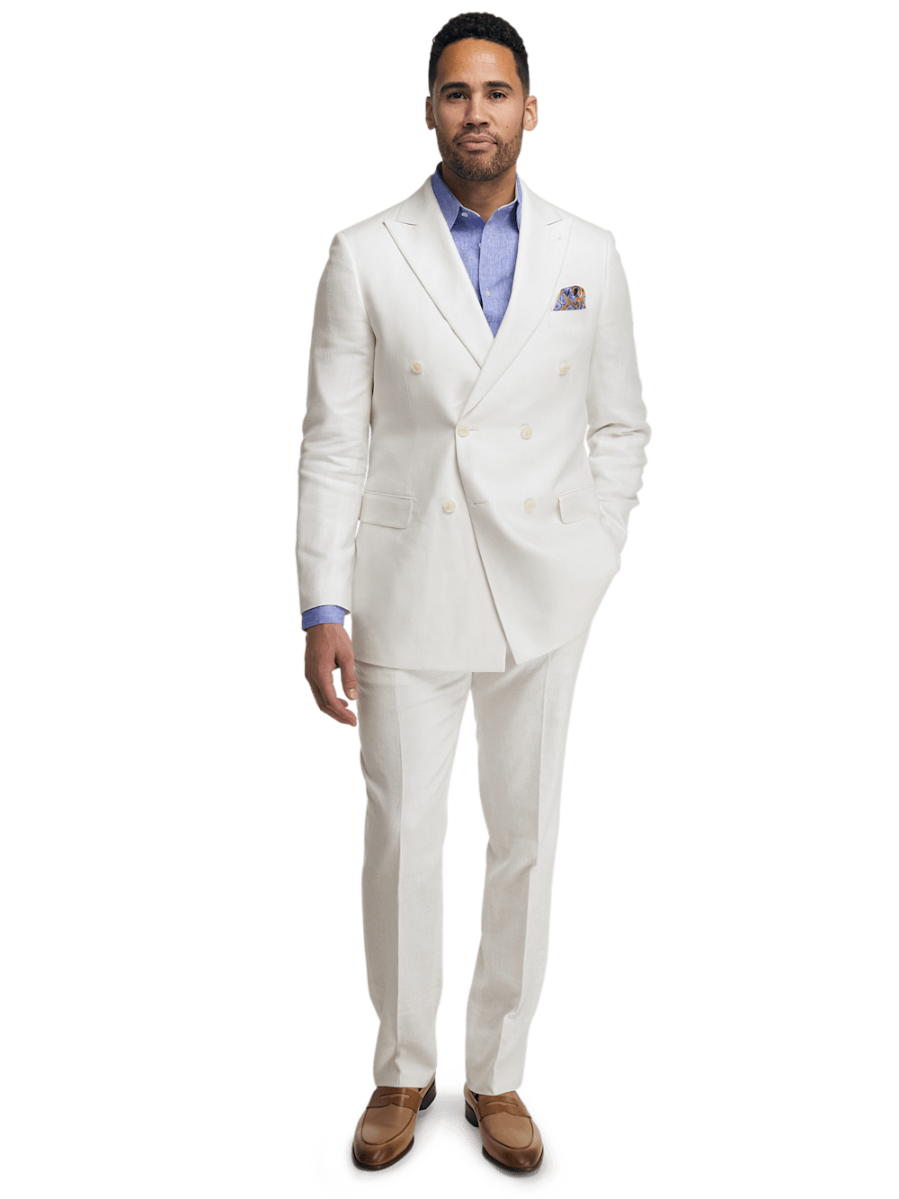 Alternate Image of Linen Blend Peak Lapel Suit-1