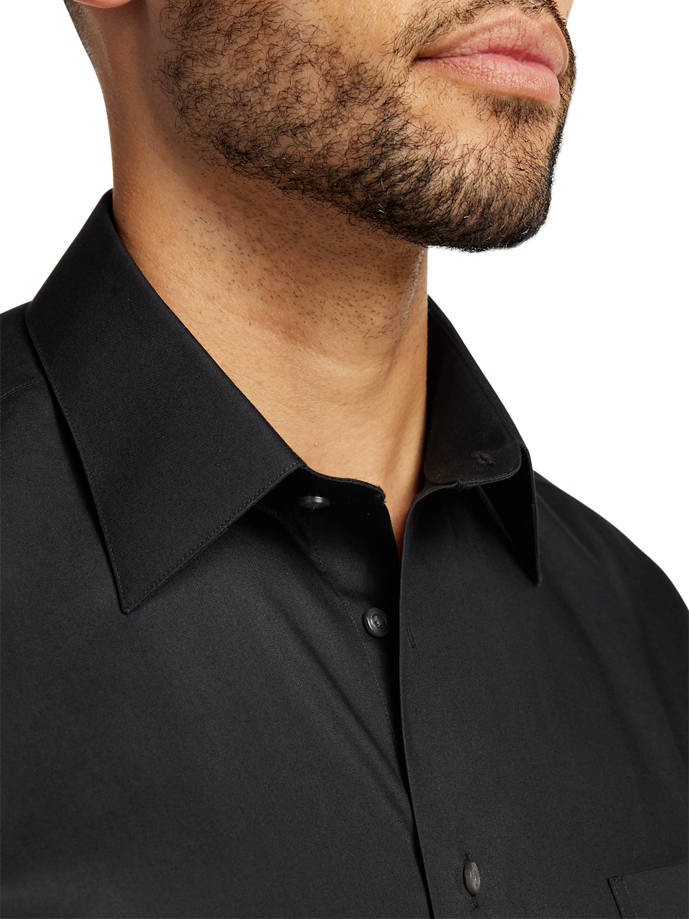 Alternate Image of Non-iron Cotton Pinpoint Solid Point Collar French Cuff Dress Shirt-2