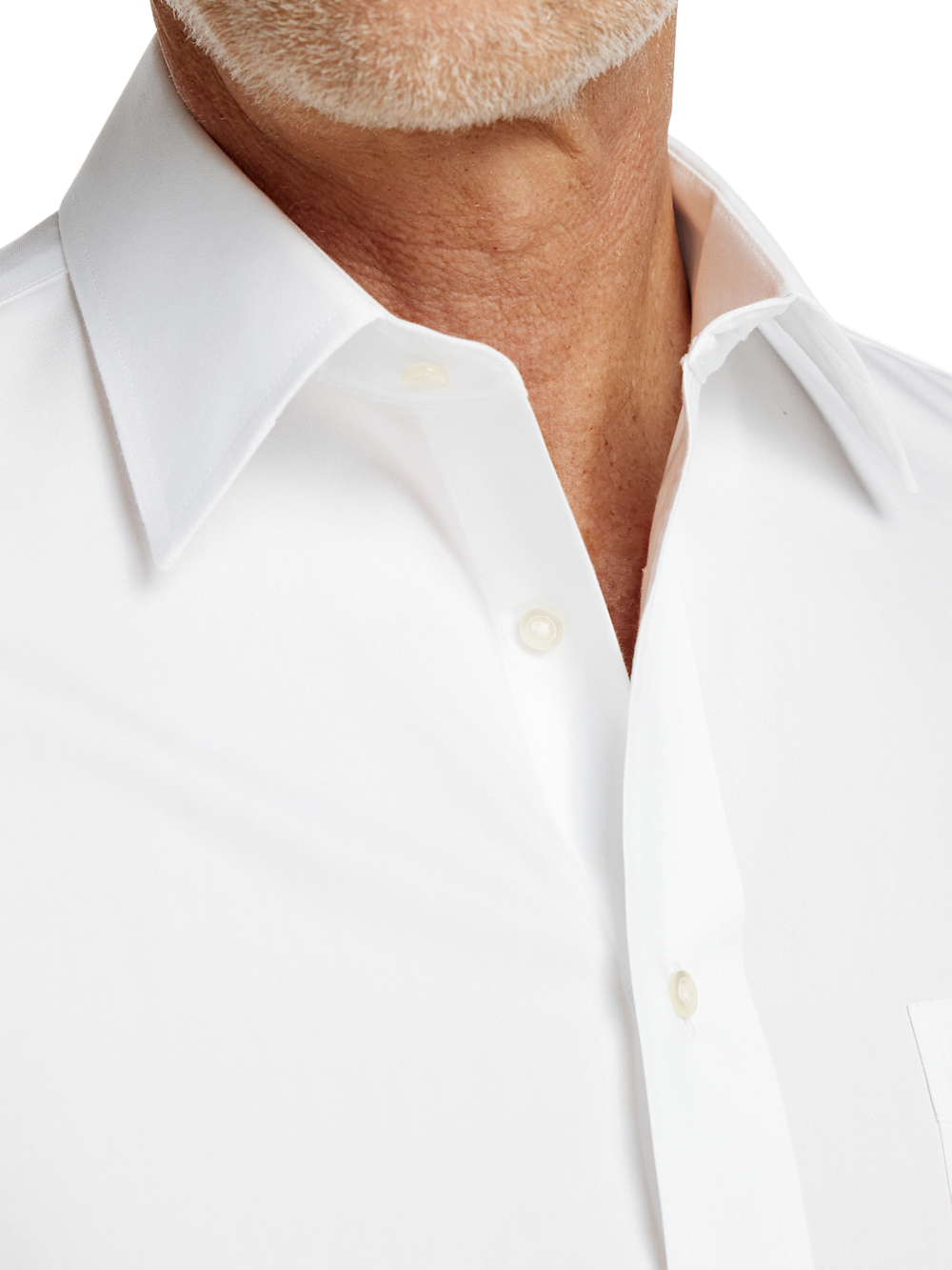 Alternate Image of Non-iron Cotton Pinpoint Solid Point Collar French Cuff Dress Shirt-2