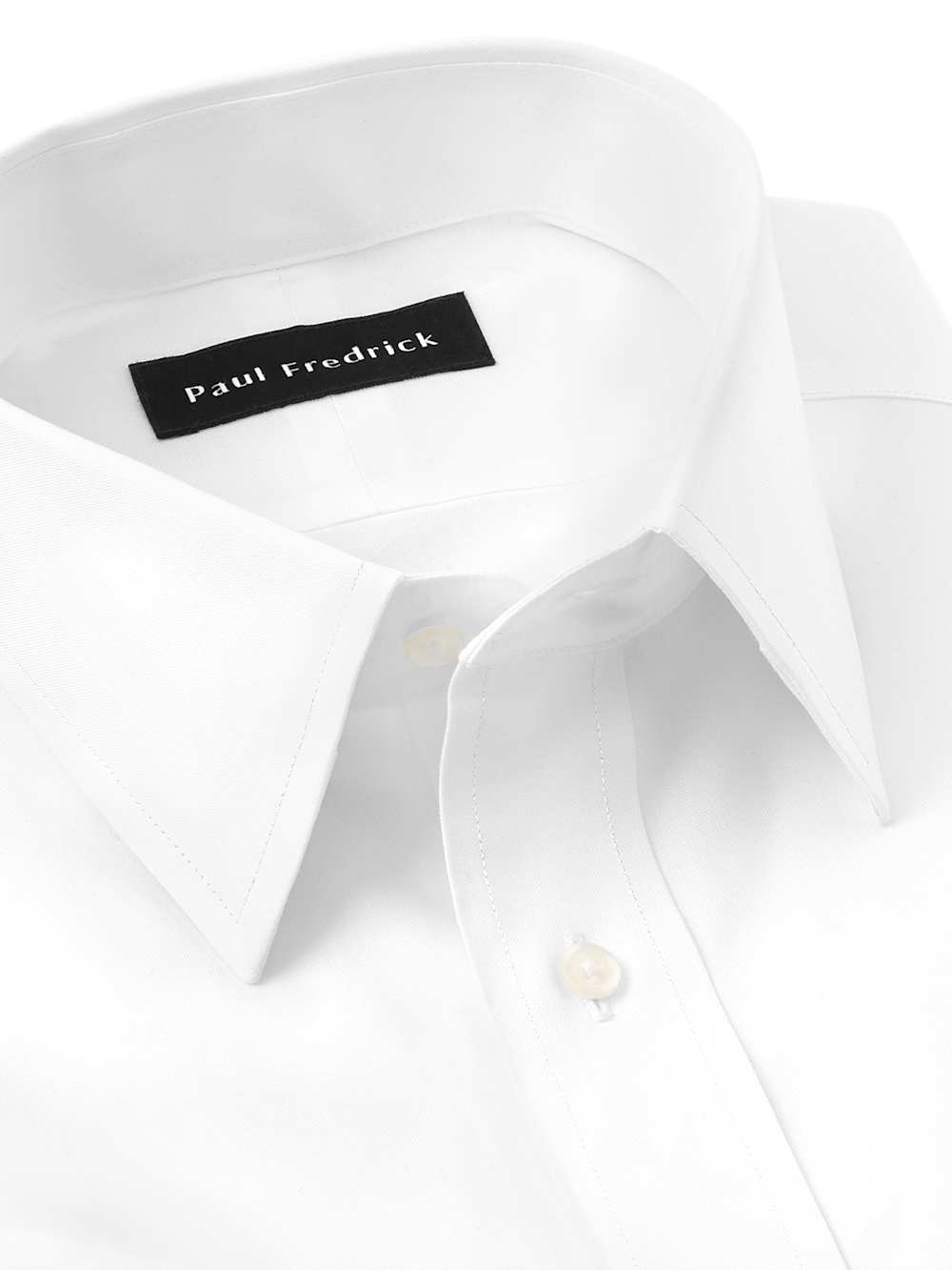 Alternate Image of Non-iron Cotton Pinpoint Solid Point Collar French Cuff Dress Shirt-6