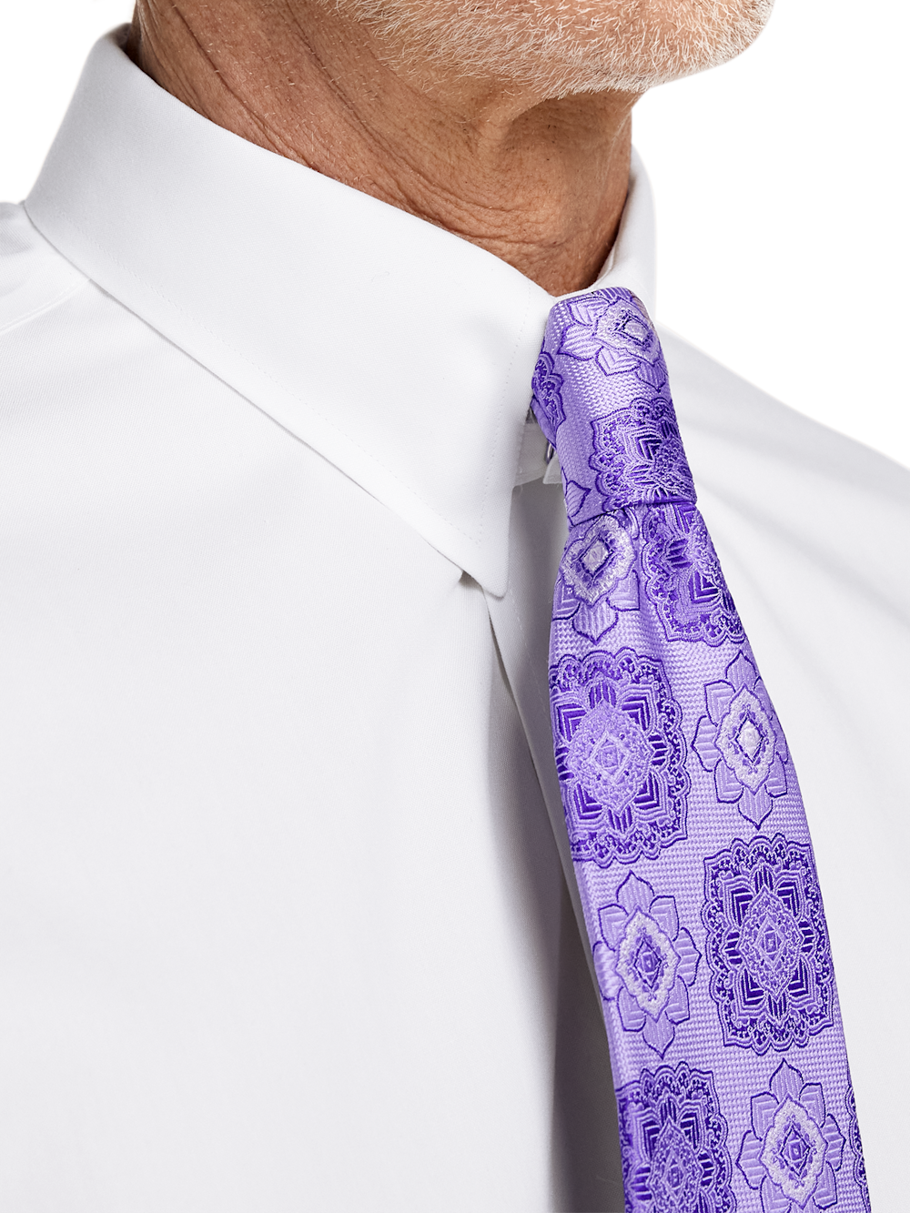 Alternate Image of Non-iron Cotton Pinpoint Solid Snap Tab Collar French Cuff Dress Shirt-2