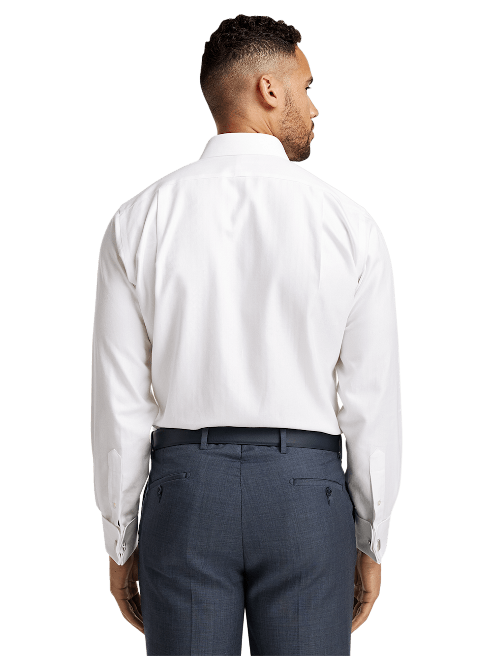 Alternate Image of Non-iron Cotton Herringbone Point Collar French Cuff Dress Shirt-4