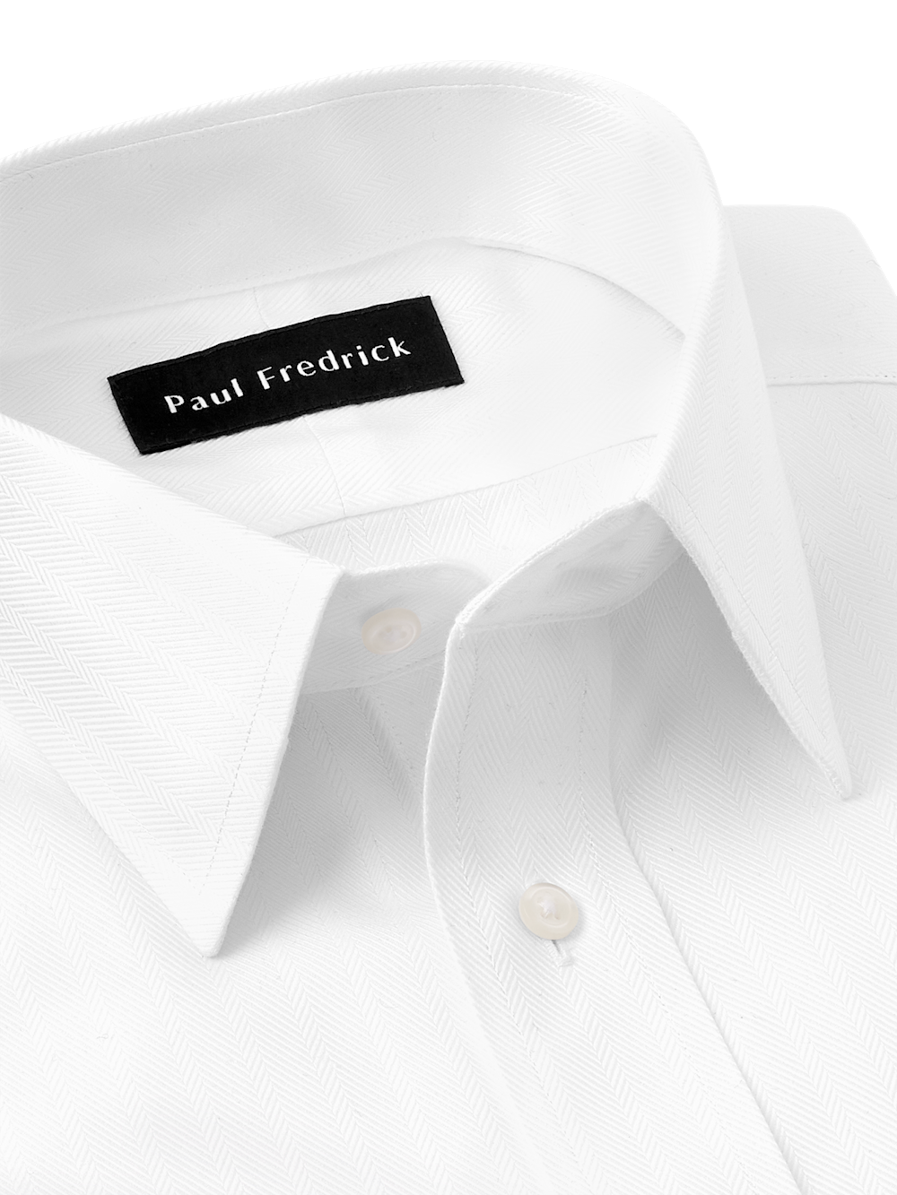 Alternate Image of Non-iron Cotton Herringbone Point Collar French Cuff Dress Shirt-6