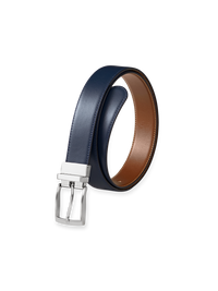 Wayne Reversible Belt - Navy/tan