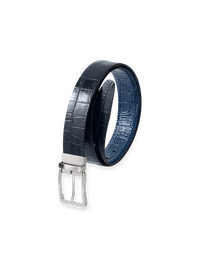 Micah Reversible Belt - Navy/blue