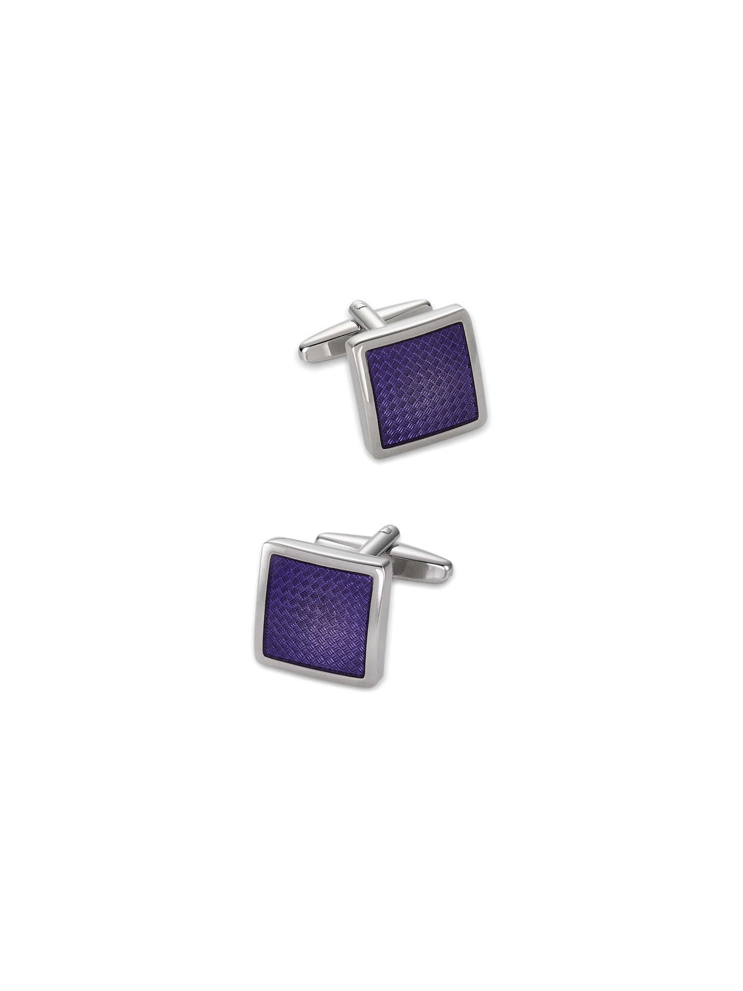 Enamel Square Cufflink - Purple