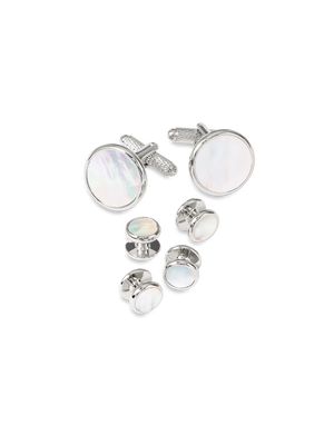 Mother Of Pearl Stud Set - White