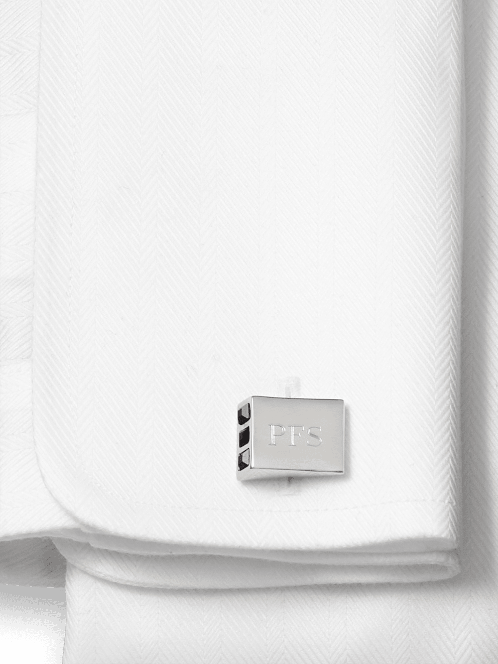 Alternate Image of Crystal Side Engravable Cufflinks-1