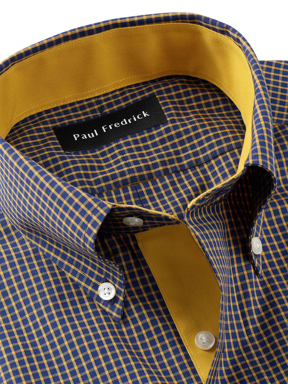 Alternate Image of Comfort Stretch Non-iron Check Dress Shirt With Contrast Trim-6