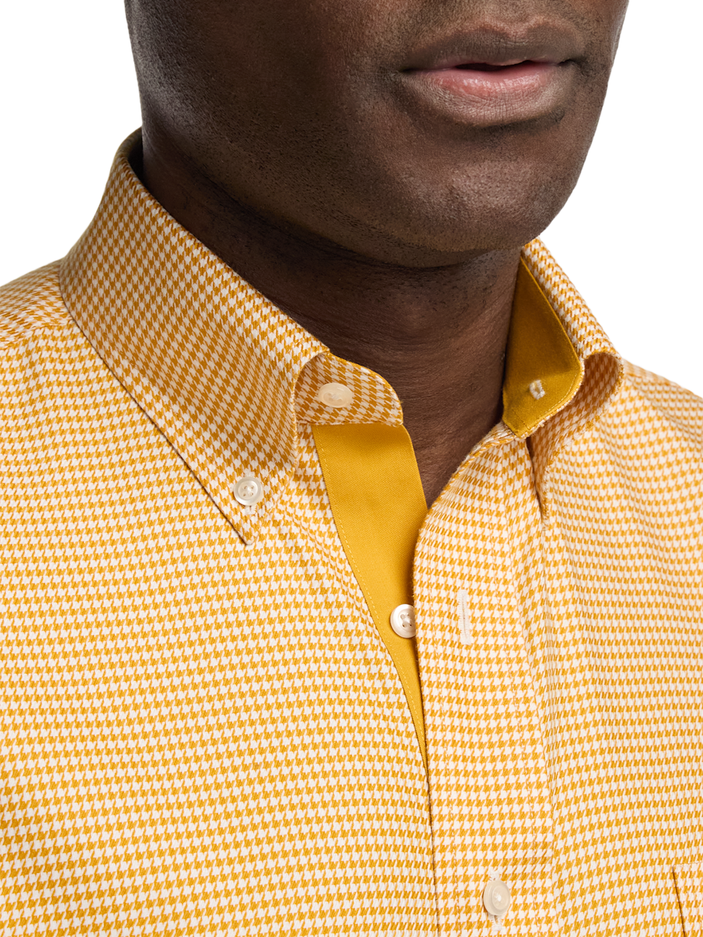 Alternate Image of Comfort Stretch Non-iron Houndstooth Dress Shirt With Contrast Trim-2