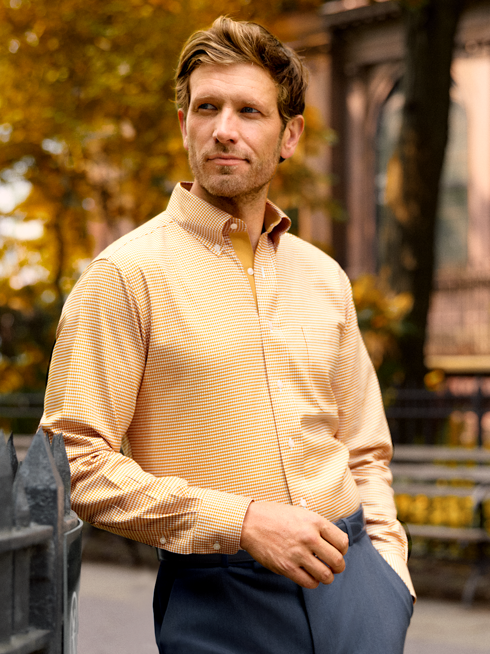 Alternate Image of Comfort Stretch Non-iron Houndstooth Dress Shirt With Contrast Trim-7