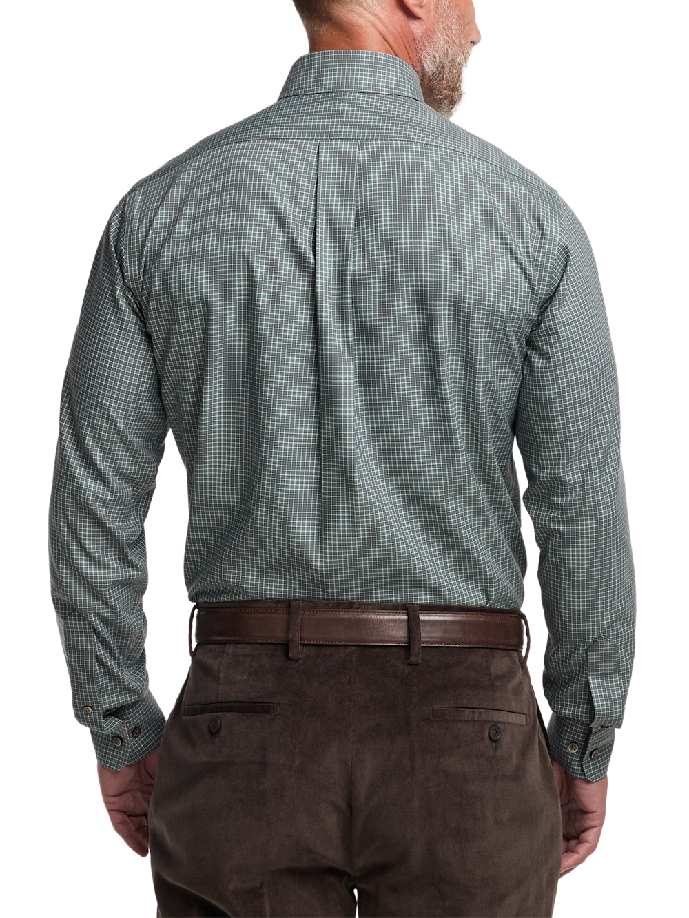 Alternate Image of Comfort Stretch Non-iron Check Dress Shirt With Contrast Trim-4