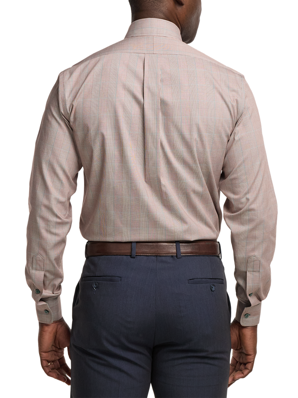 Alternate Image of Comfort Stretch Non-iron Plaid Dress Shirt With Contrast Trim-4