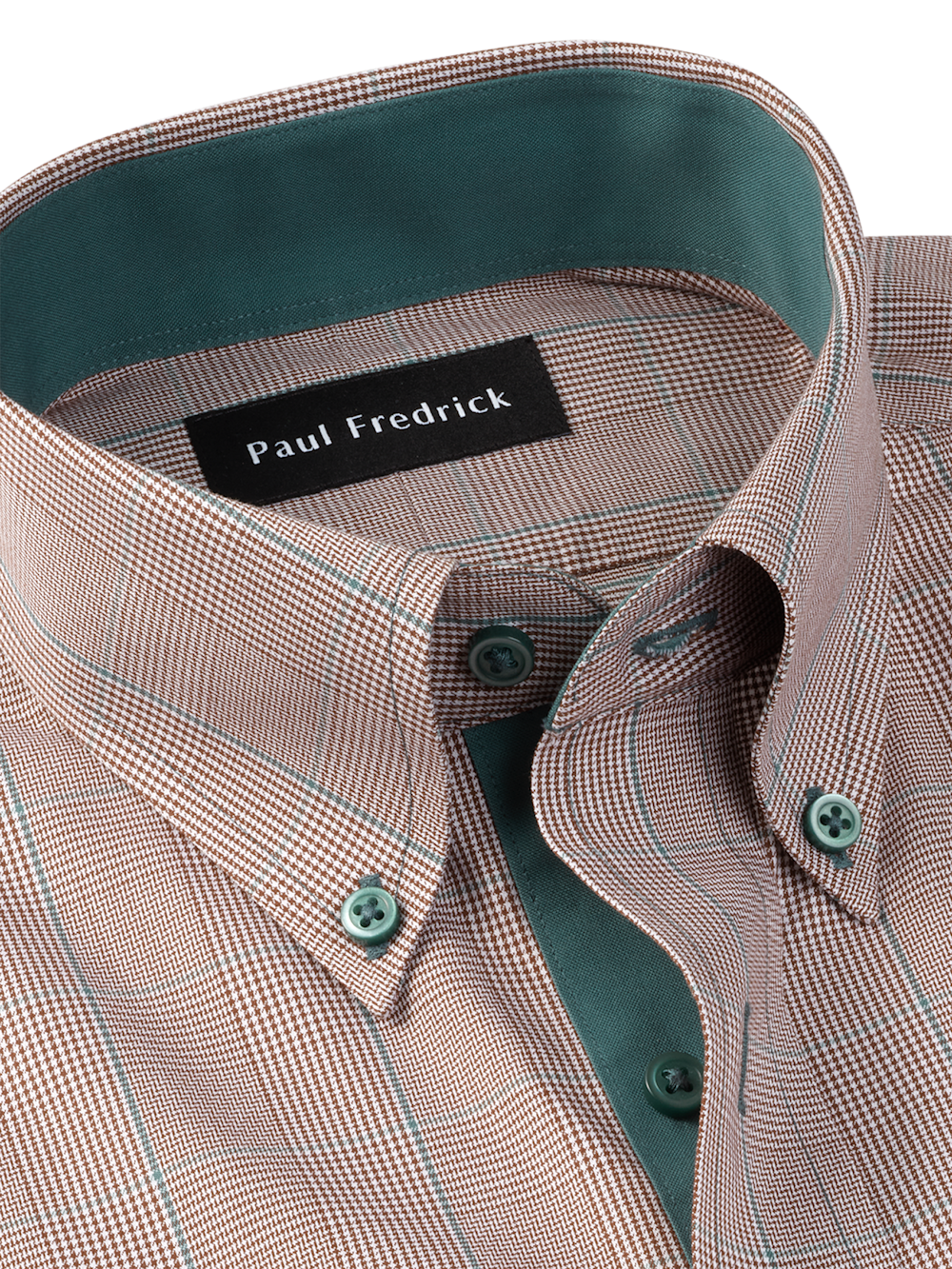 Alternate Image of Comfort Stretch Non-iron Plaid Dress Shirt With Contrast Trim-6