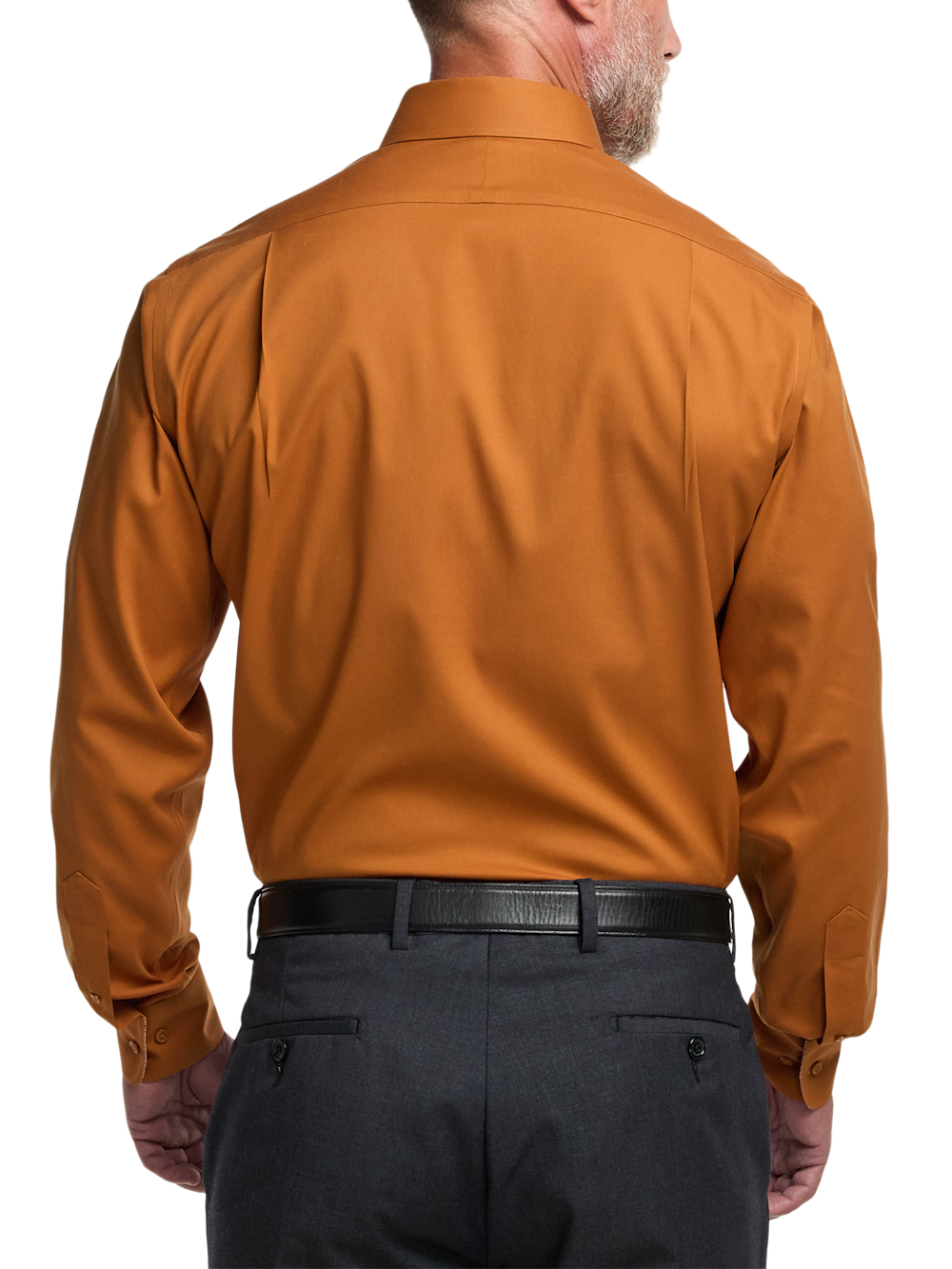 Alternate Image of Comfort Stretch Non-iron Solid Dress Shirt With Contrast Trim-4