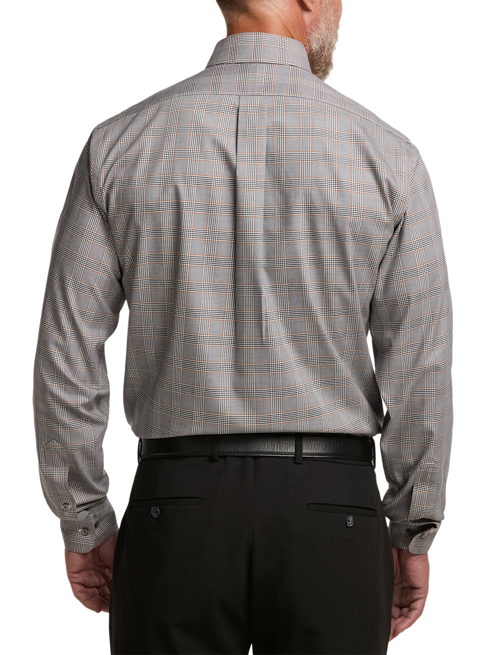 Alternate Image of Comfort Stretch Non-iron Plaid Dress Shirt With Contrast Trim-4