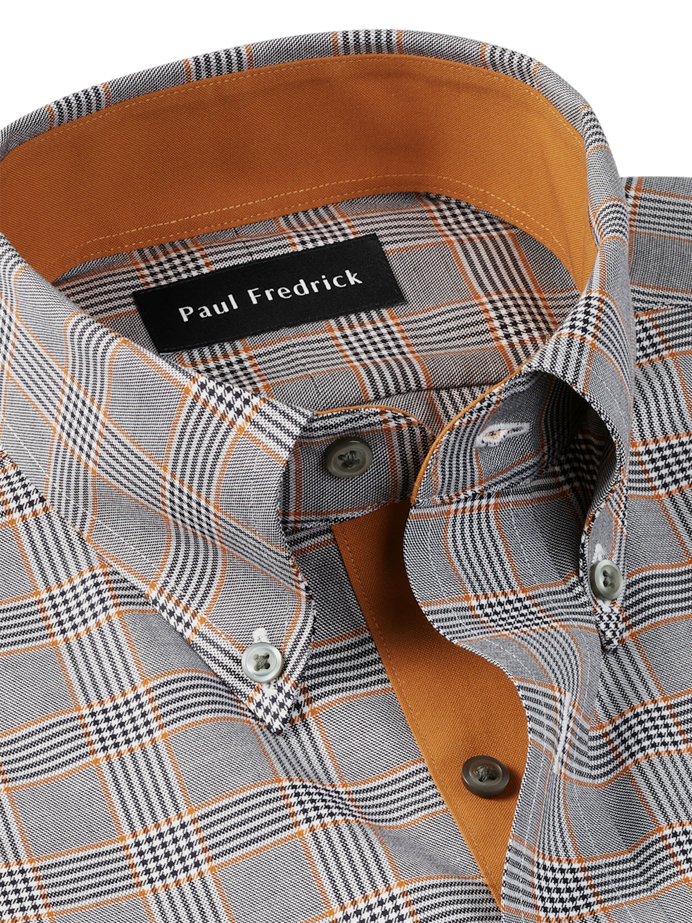 Alternate Image of Comfort Stretch Non-iron Plaid Dress Shirt With Contrast Trim-6