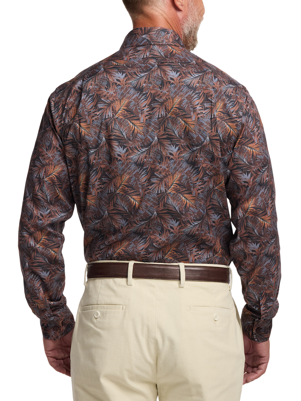 Alternate Image of Comfort Stretch Non-iron Botanical Dress Shirt With Contrast Trim-4