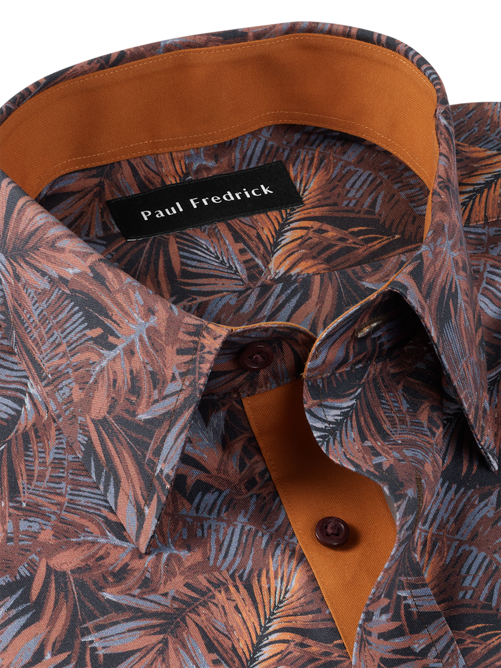 Alternate Image of Comfort Stretch Non-iron Botanical Dress Shirt With Contrast Trim-6