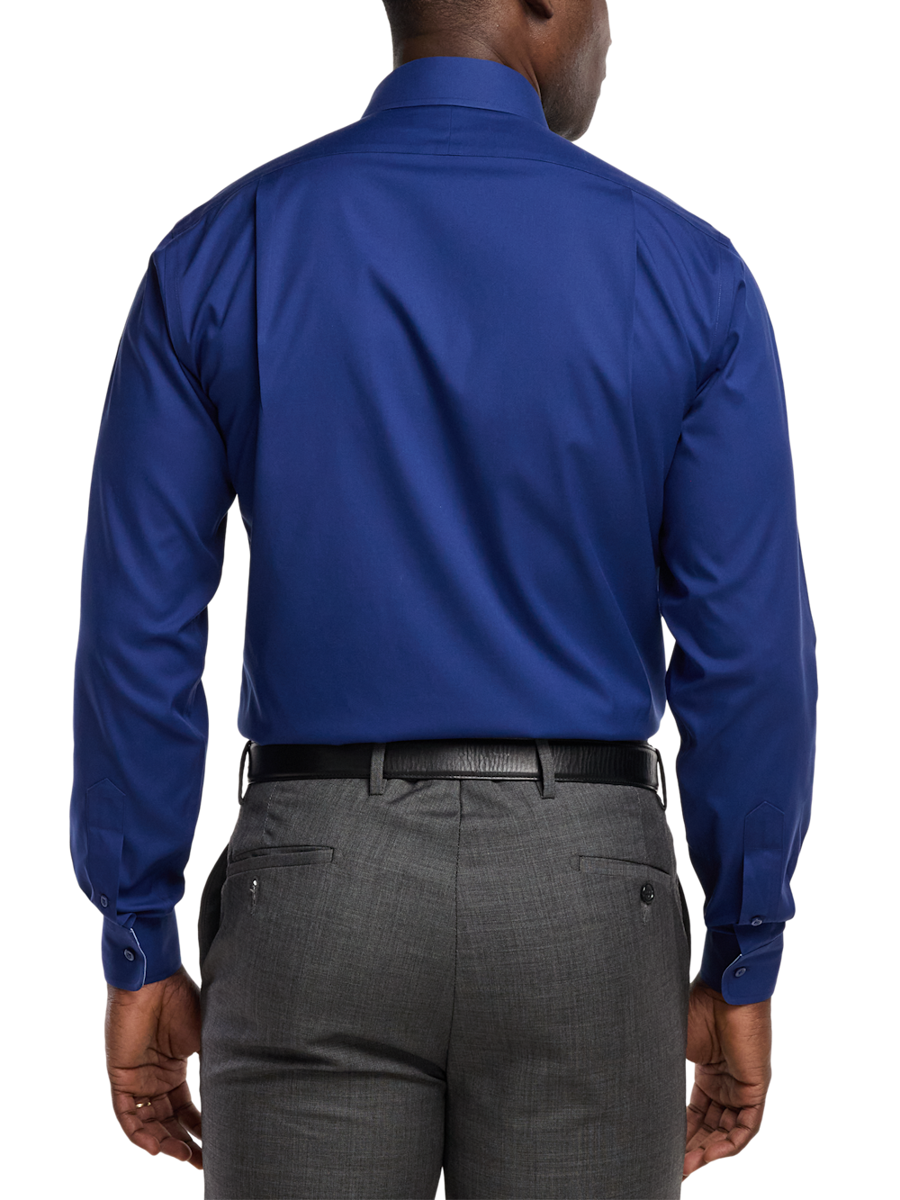 Alternate Image of Comfort Stretch Non-iron Solid Dress Shirt With Contrast Trim-4