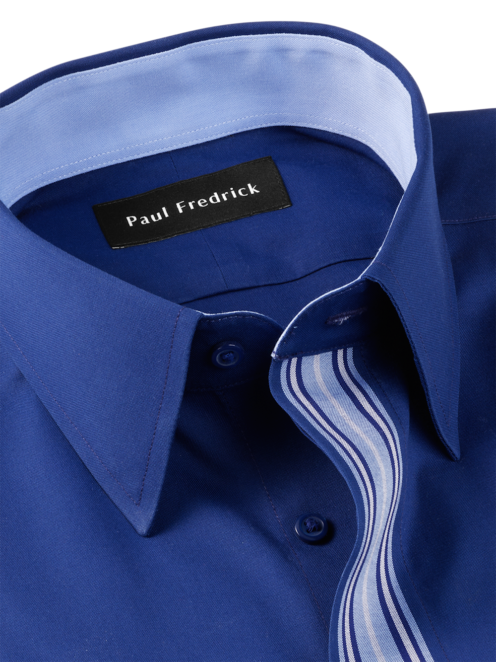 Alternate Image of Comfort Stretch Non-iron Solid Dress Shirt With Contrast Trim-6