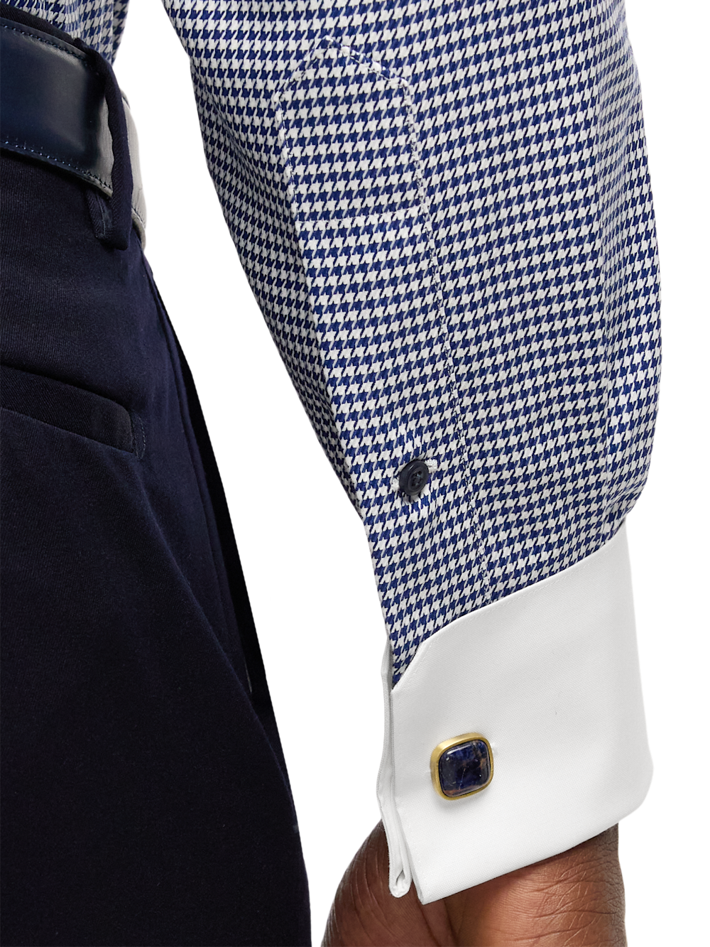 Alternate Image of Comfort Stretch Non-iron Houndstooth Dress Shirt-3